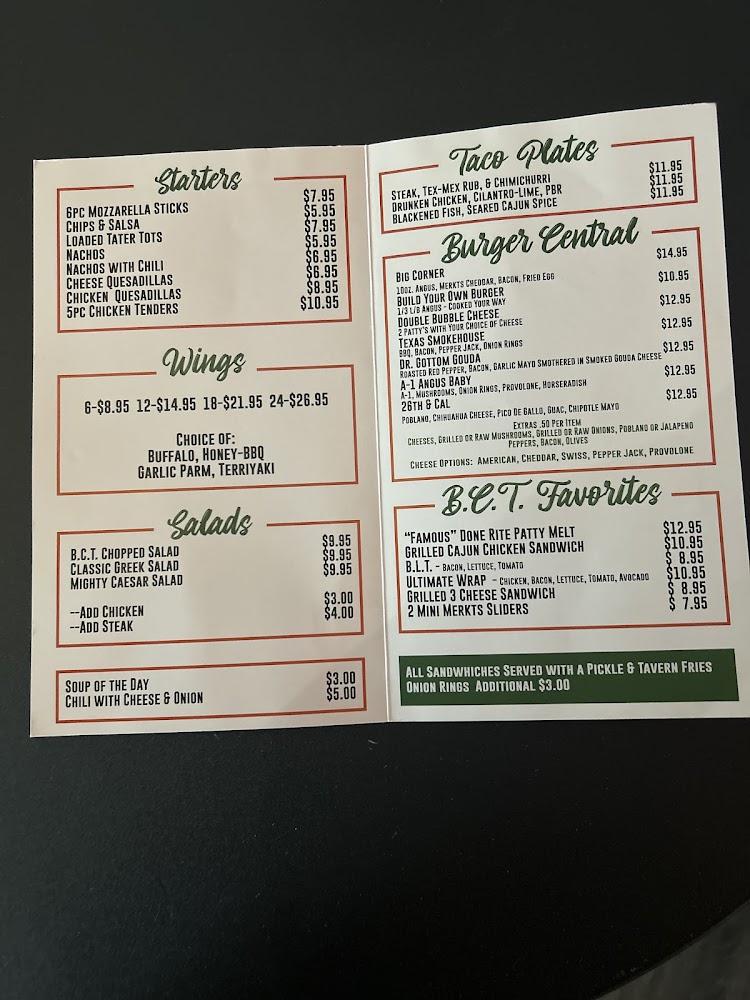 Big Corner Tavern Menu image 2