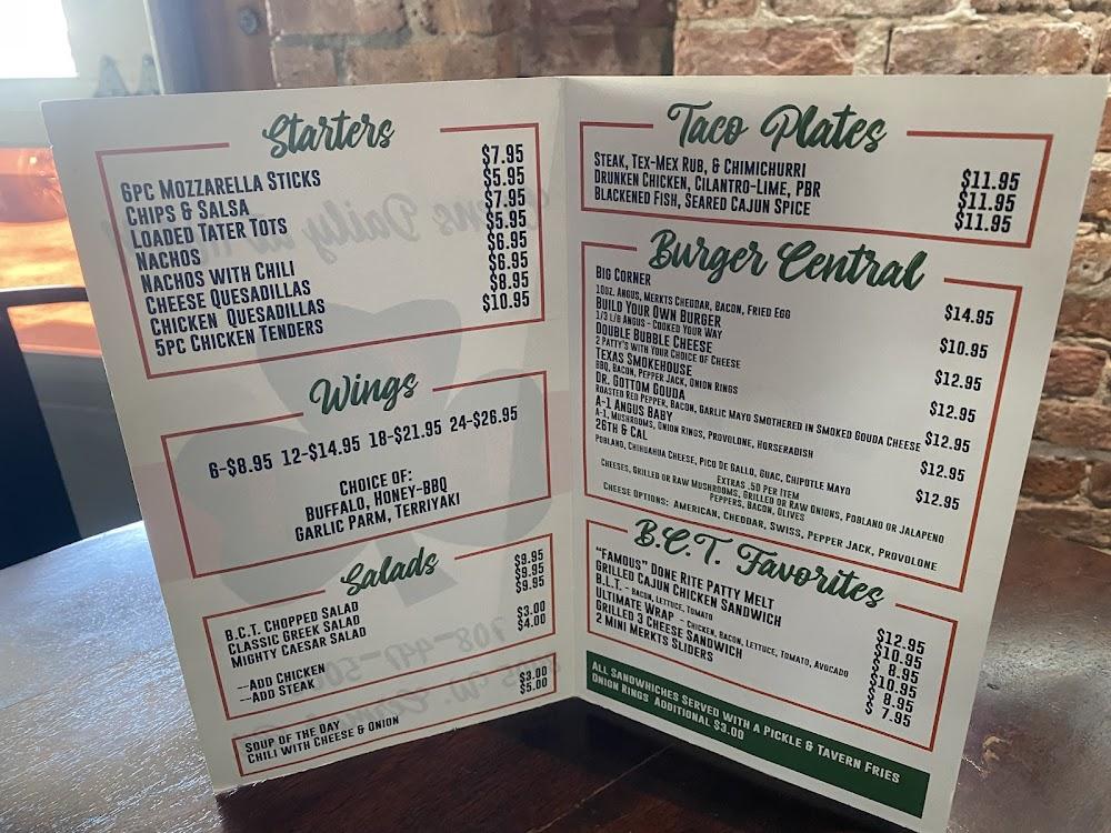 Big Corner Tavern Menu image 3